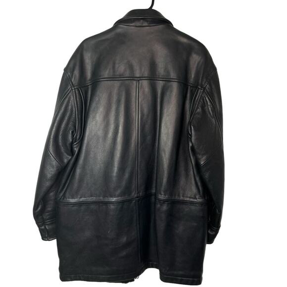 Marc New York Andrew Marc Mens Black Leather Coat size Medium - Picture 5 of 9